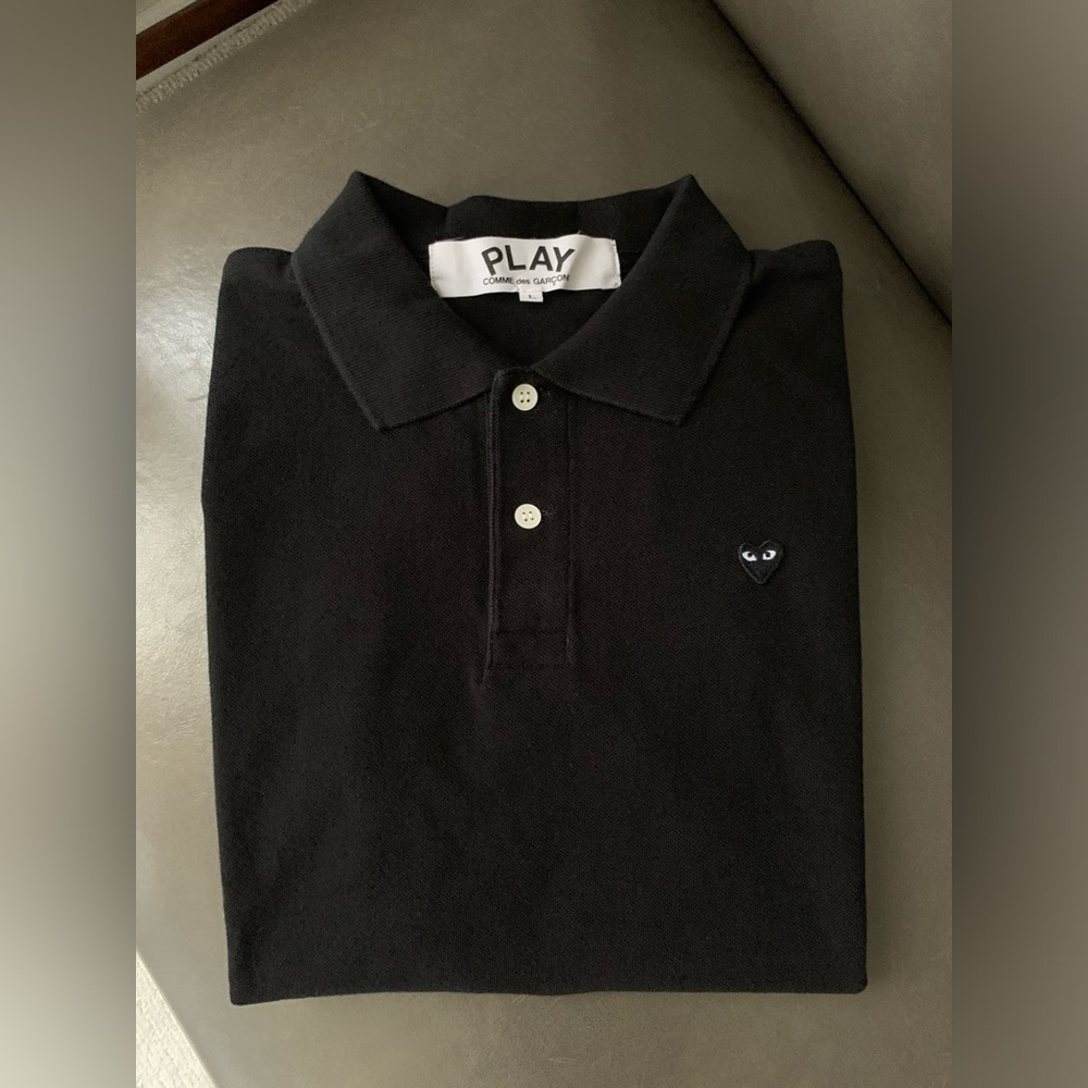Comme des Garçons Play Heart Logo Patch Polo Shirt